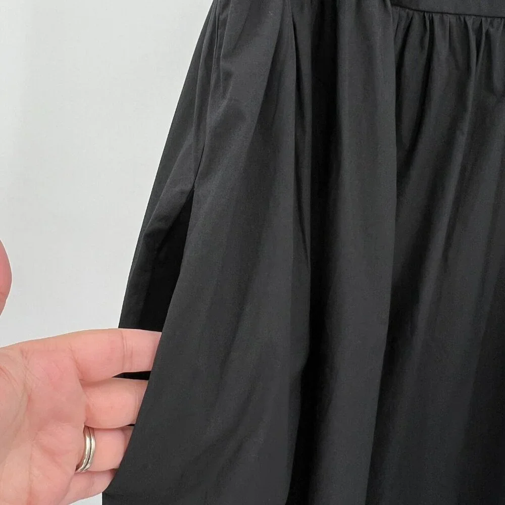 Quince Women's Black Organic Cotton Sleeveless Maxi Dress sz XS NWT Pockets - Picture 4 of 7